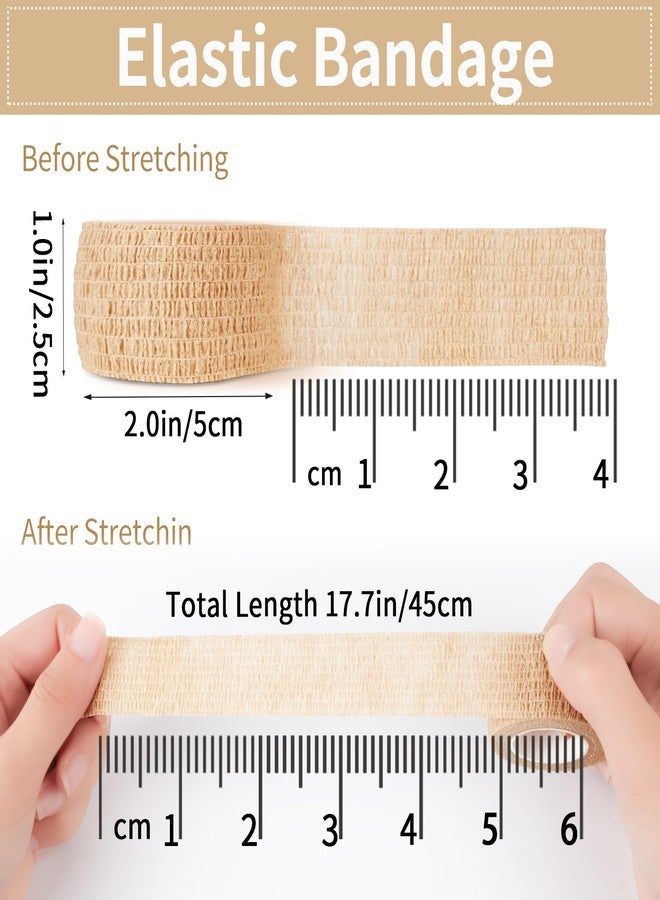 Giloner 6pcs 1 Inch Self Adhesive Bandage Wrap,Vet Wrap,Finger and Toe Bandages,Gauze Tape,First Aid Bandages Use for Wrist, Ankle Sprains& Swelling Caused by Sports - Image 2